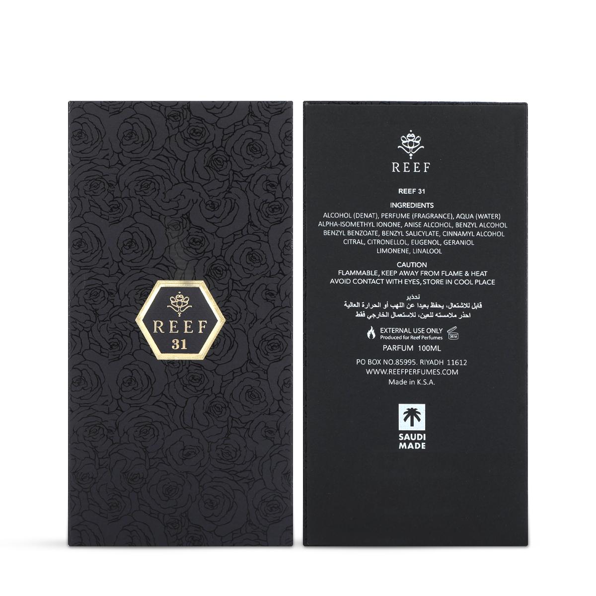 Reef 31 Eau De Parfum 100ml – Fresh Citrus Woody Luxury Fragrance for Men & Women UK Adams Perfumes