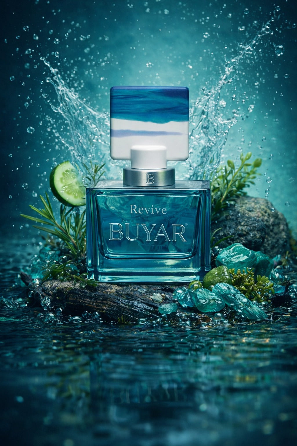 Buyar Revive Eau De Parfum 100ml – Fresh Citrus Aquatic Luxury Fragrance for Men & Women UK Adams Perfumes