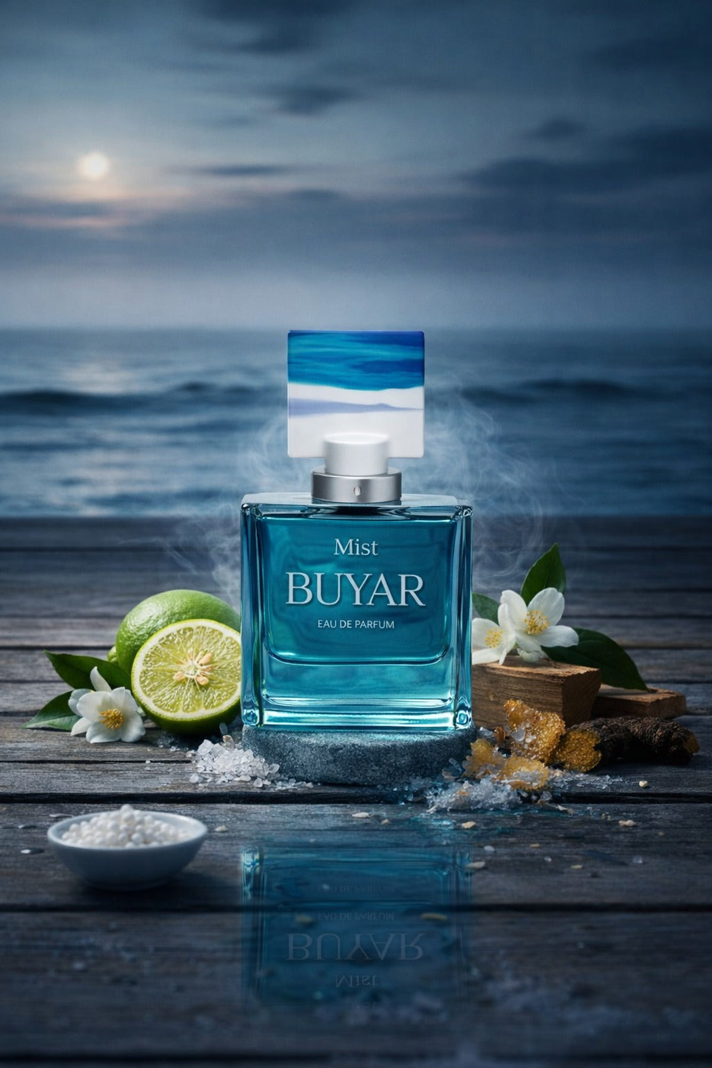 Buyar Mist Eau De Parfum 100ml – Fresh Clean Aquatic Musky Luxury Fragrance for Men & Women UK Adams Perfumes