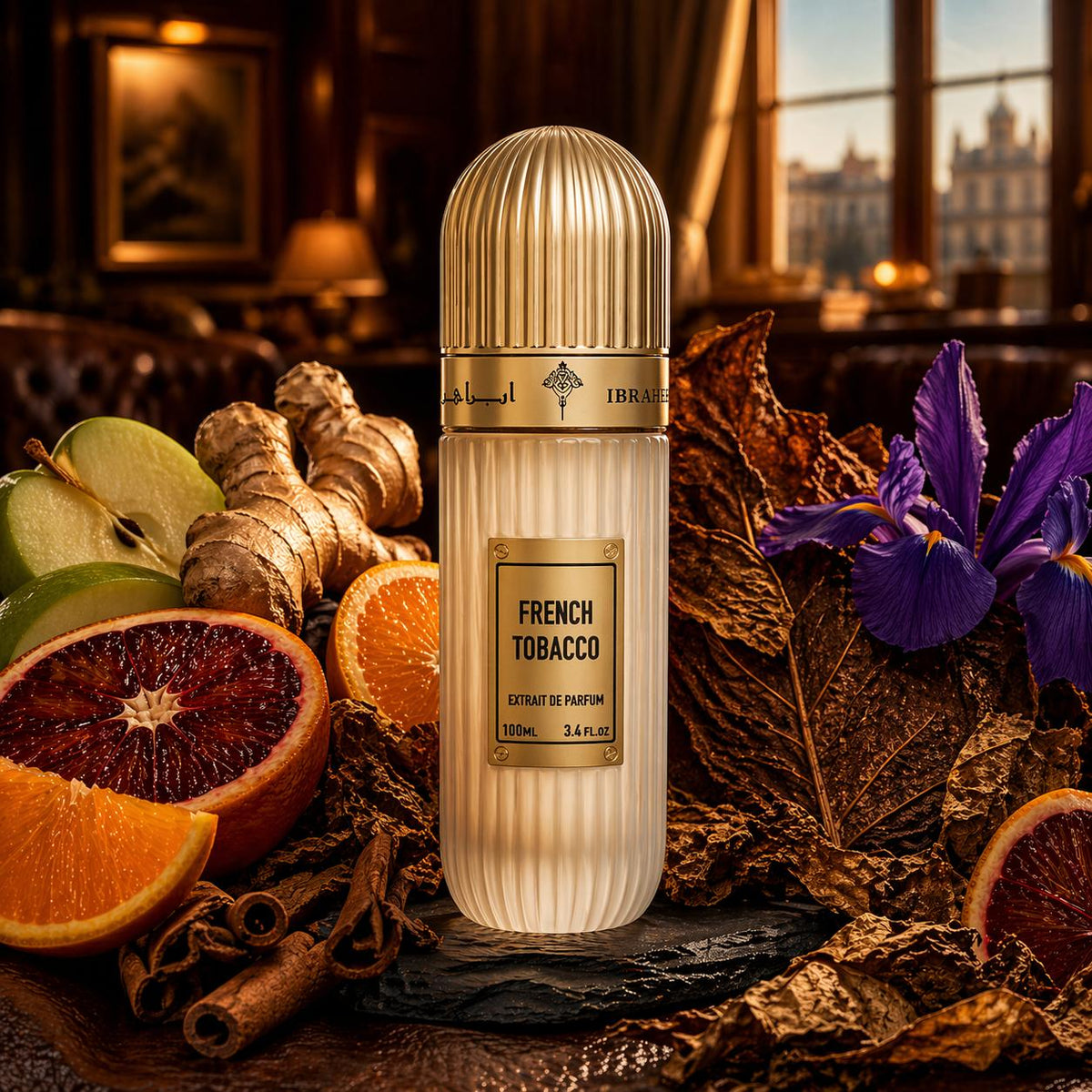 French Tobacco 100ml EDP by IBRAQ – Blood Orange, Green Apple, French Tobacco, Neroli & Iris Adams Perfumes