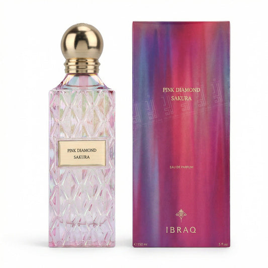 Pink Diamond Sakura 150ml EDP by IBRAQ – Peony, Orange Blossom, Rose, Cherry Blossom & White Musk Adams Perfumes