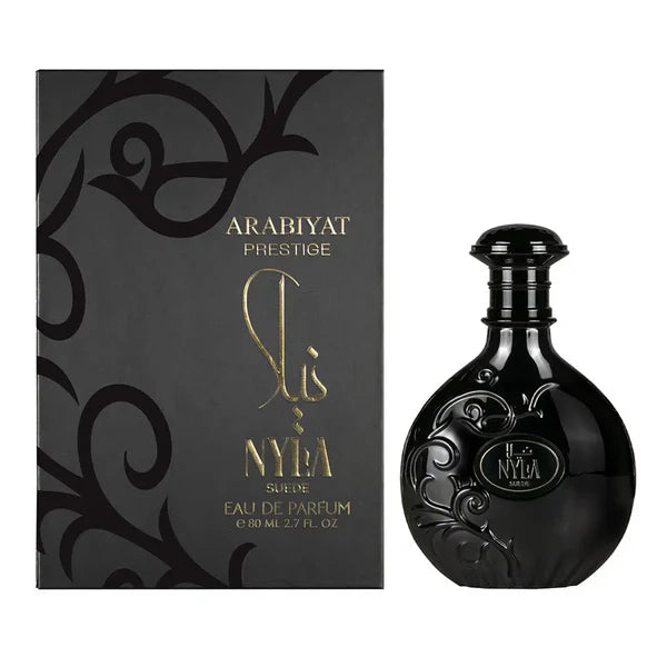 Nyla Suede Eau De Parfum 80ml by Arabiyat Prestige | Soft Suede Vanilla Musky Unisex Perfume Adams Perfumes