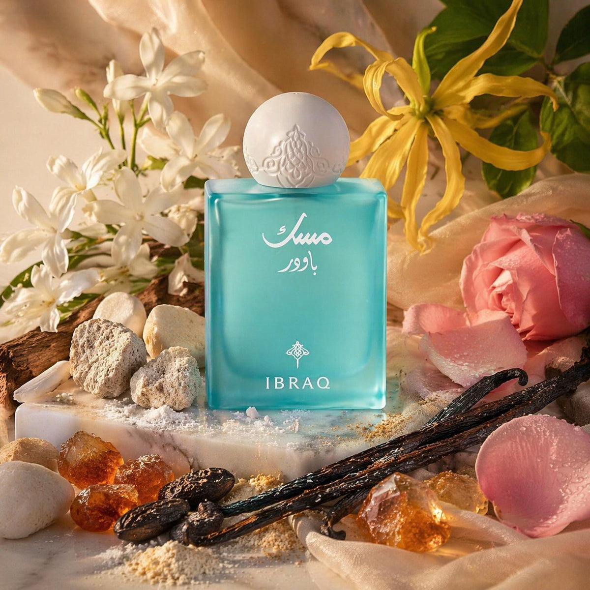 Powder Musk 75ml EDP by IBRAQ – Clean Musk, Soft Powder, Vanilla & Tonka Bean Adams Perfumes