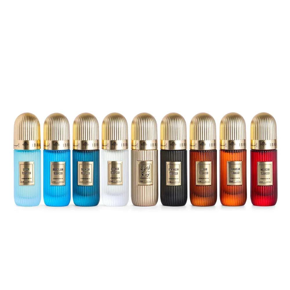 IBRAQ Tobacco Collection Set 9x20ml by Ibrahim Al Qurashi – Luxury Tobacco Discovery Gift Set Adams Perfumes